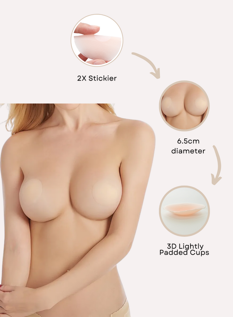Adhesive Backless Strapless Breast Petals Nipple Covers, Reusable Silicone  Invisible Lift Tape Sticky Nipple Bras, Women's Lingerie & Underwear Access