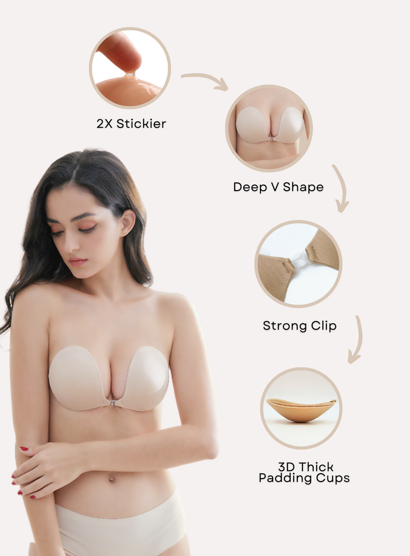 2 Pack Lexi Thick Push Up Bra in Black & Nude – Kiss & Tell Malaysia