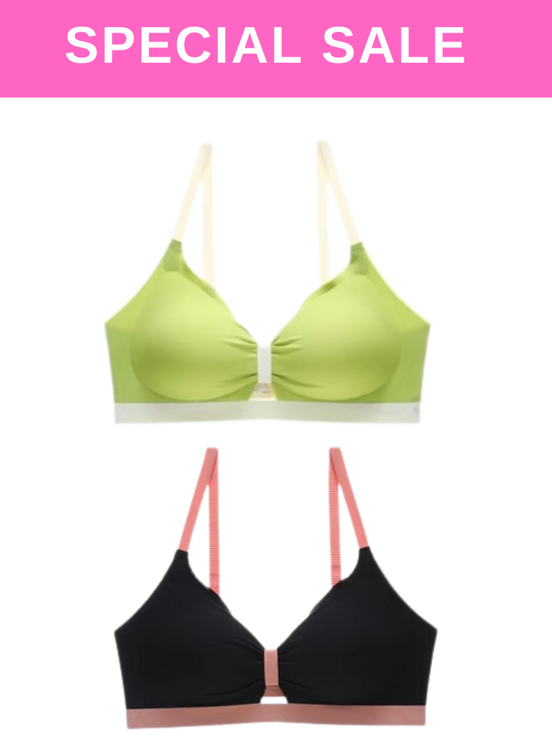 2 Pack Premium Candy Seamless Wireless Push Up Bra in Green Apple n Bl –  Kiss & Tell Malaysia