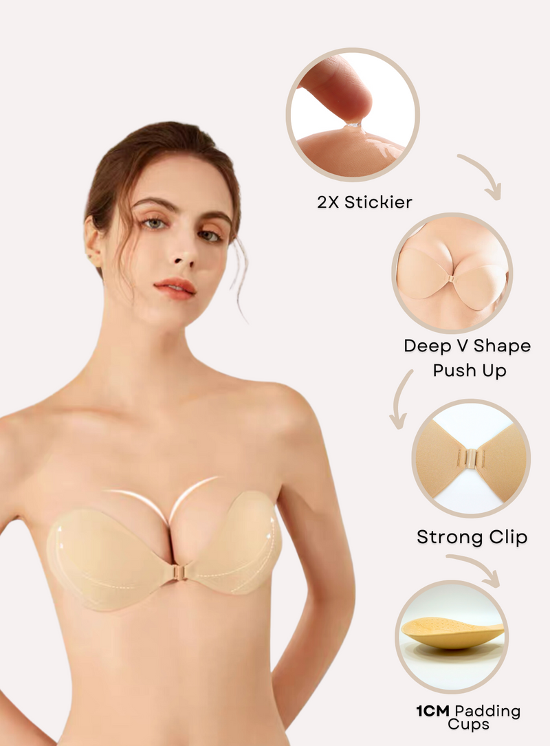 Kiss & Tell Silicone 3CM Thickness Push Up Nubra in Nude Seamless
