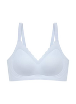 Delia Seamless Wireless Comfortable Push Up Support Bra in Blue
