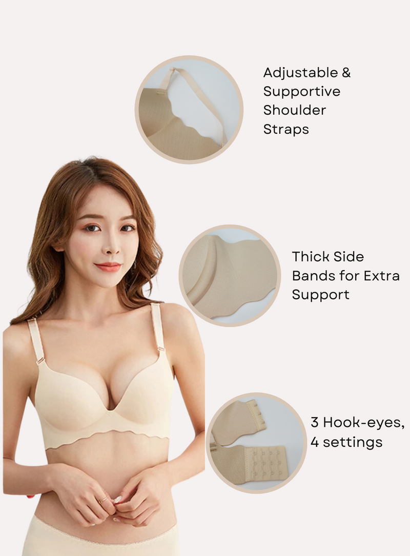 2 Pack Premium Ruby Seamless Push Up Bra in Nude – Kiss & Tell Malaysia