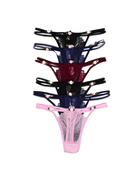 6 Pack Rosie Sexy Lace G String Thong Panties Bundle A