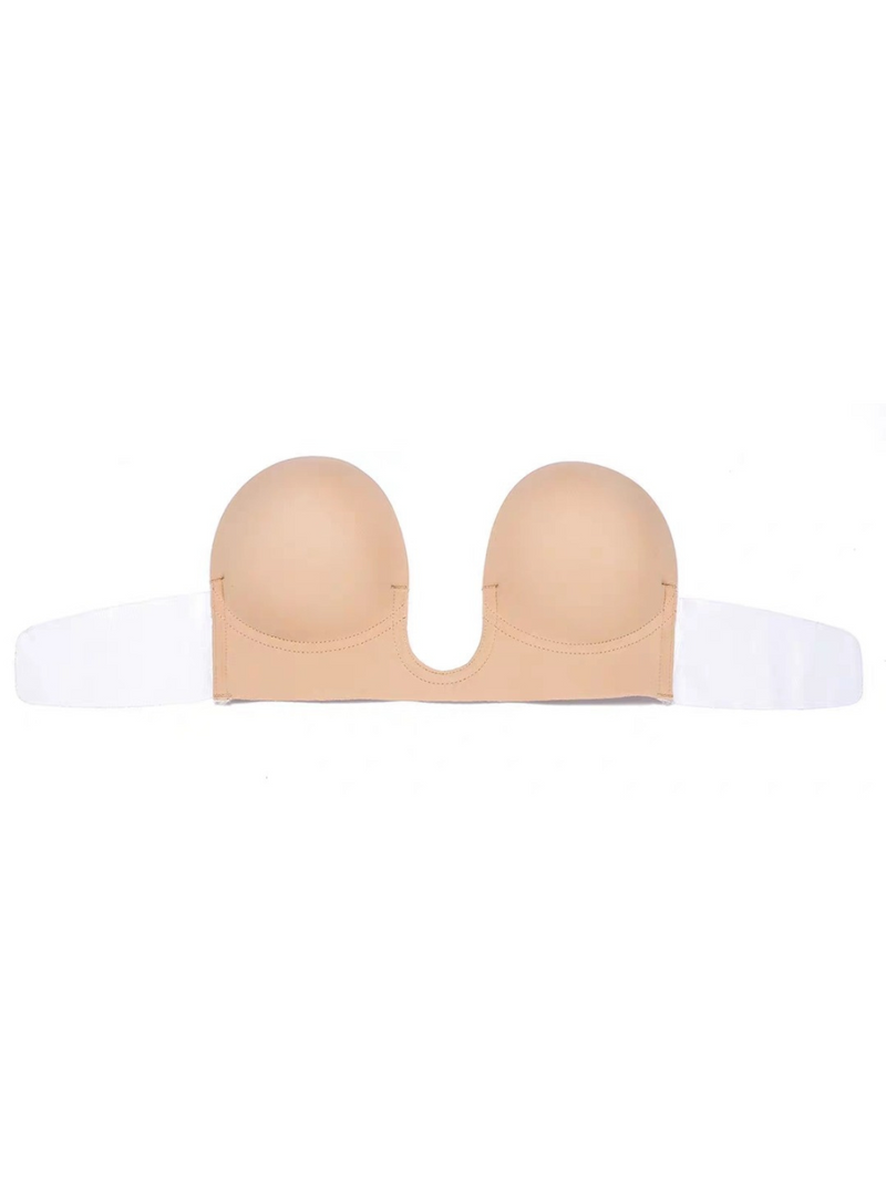 2 Pack Plunging Push Up Bra in Nude