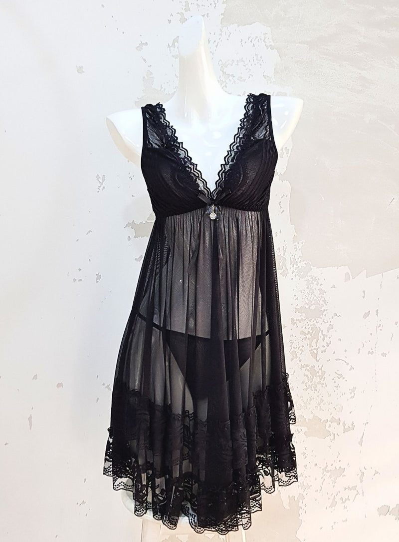 Premium Myla Lingerie Corset Night Gown Nighties in Black