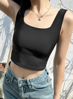 Premium Chloe Seamless Bralette Top in Black