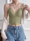 2 Pack Premium Rhea Corset Top Bralette  in White n Green
