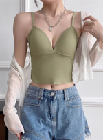 2 Pack Premium Rhea Corset Top Bralette  in White n Green