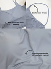 Premium Alaia Seamless Ice Silk Bralette Inner Top in Grey