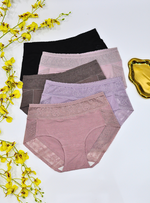 5 Pack Lisa Cotton with Lace Panties Bundle A