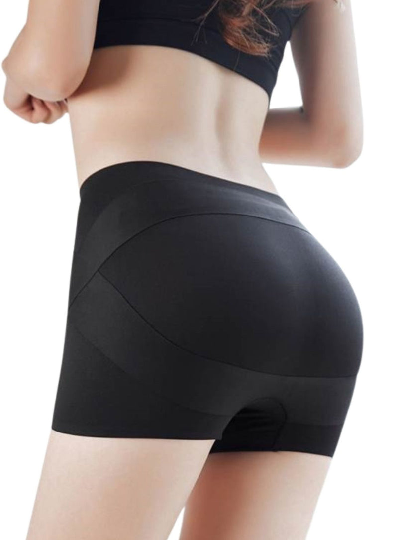 2 Pack Premium Power Tummy Tuck Butt Lifting Safety Shorts Panties in Black