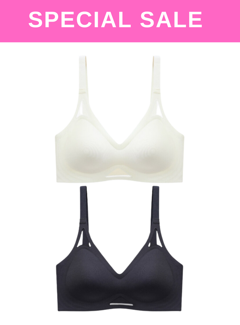 2 Pack Premium Calvin Bra in White and Black