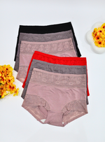 6 Pack Melina Cotton with Lace Panties Bundle A