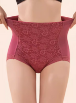 6 Pack Madison High Waisted Cotton with Lace Panties