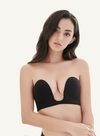 2 Pack Plunging Push Up Bra in Black