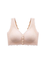 Premium Rylee Lace Plus Size Seamless Wireless Paded Push Up Bra in Nude