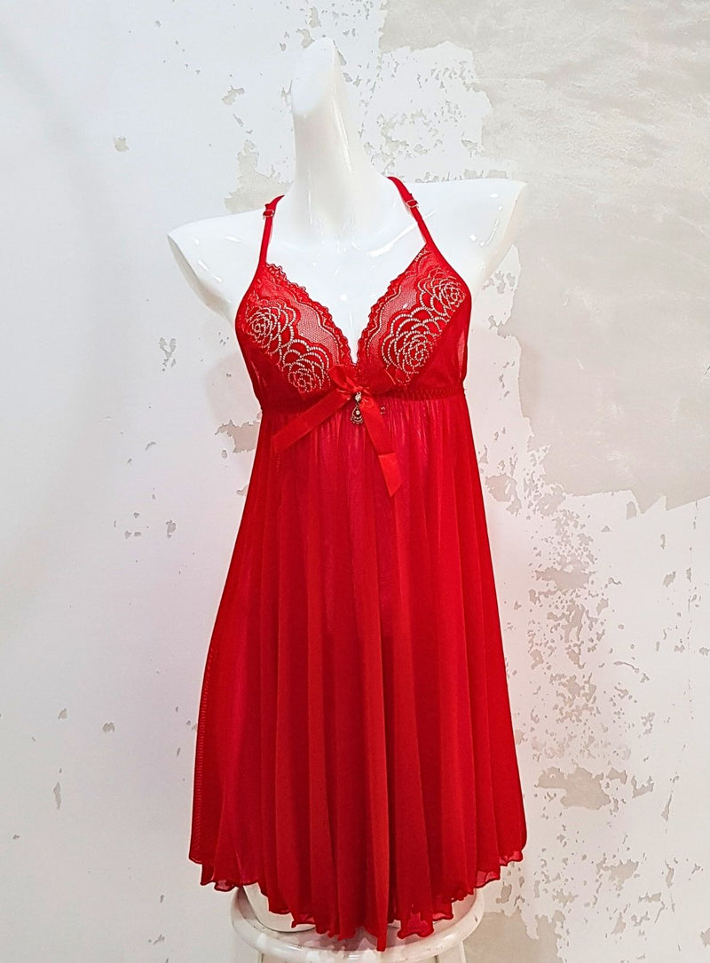 Premium Willa Lingerie Corset Night Gown Nighties in Red