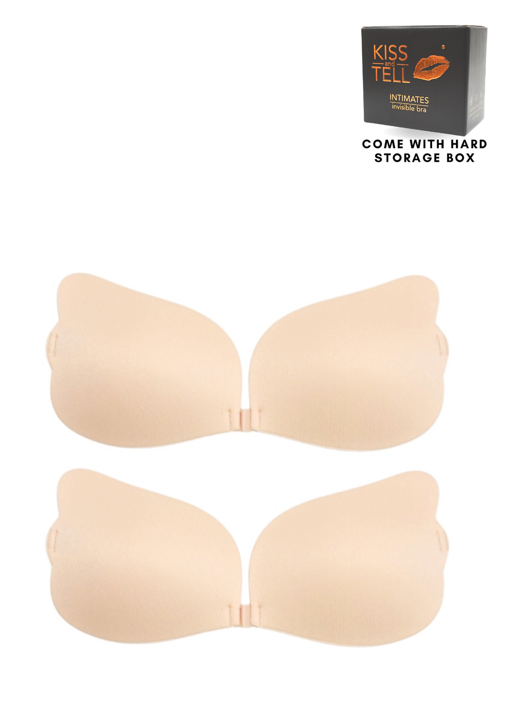 Buy Kiss & Tell 2 Pack Emilia Wing Push Up Nubra in Nude and Black Seamless  Invisible Reusable Adhesive Stick on Wedding Bra 隐形聚拢胸 Online