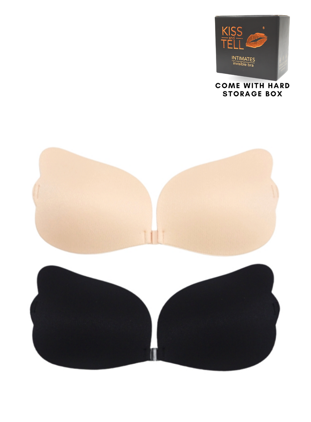 2 Pack Curve Thick Push Up Bra in Nude & Black – Kiss & Tell Malaysia