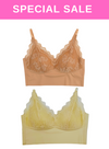 2 Pack Camila Lace Bralette Top Nude n Cream