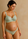Cara Lace Nursing Bra in Green