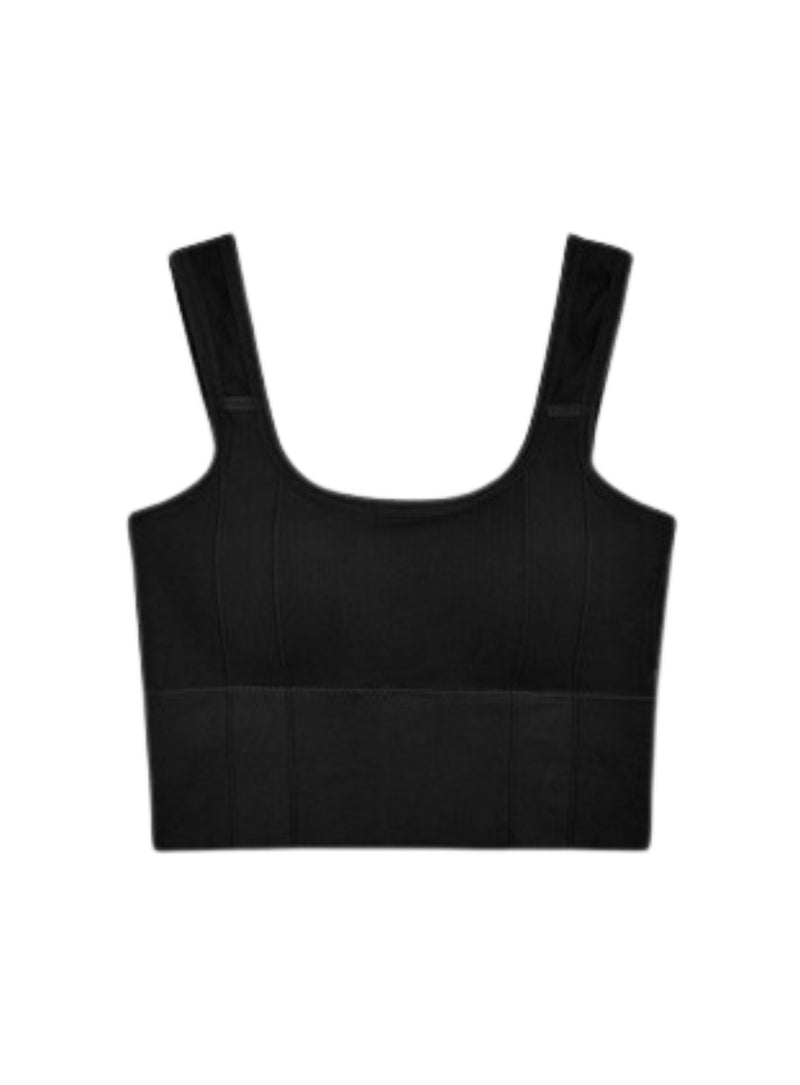Carissa Cotton-Ribbed Bralette Top