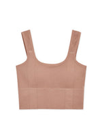 Carissa Cotton-Ribbed Bralette Top