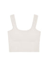Carissa Cotton-Ribbed Bralette Top