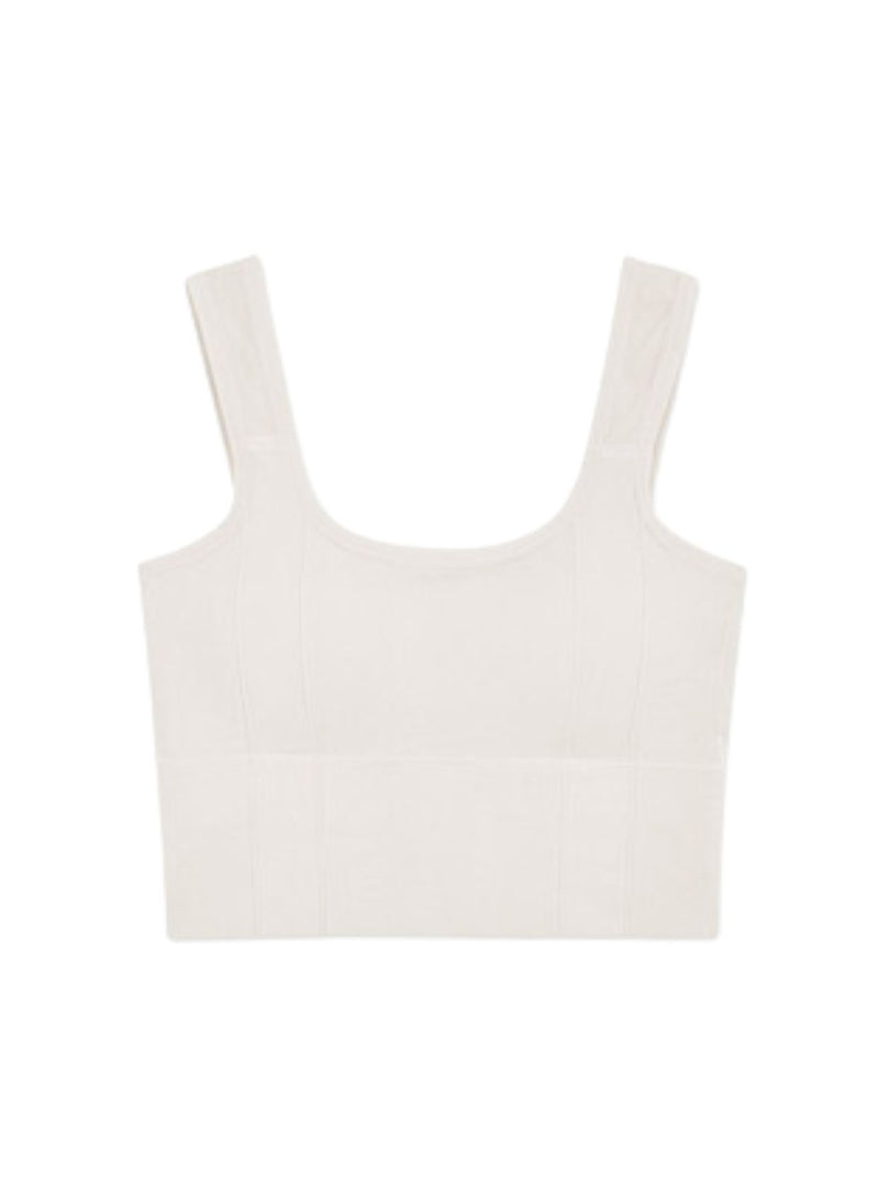 Carissa Cotton-Ribbed Bralette Top