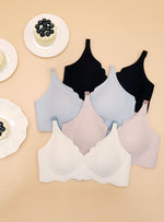 2 Pack Daisy Seamless Push Up Bra In Blue n White