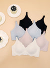2 Pack Daisy Seamless Push Up Bra In Blue n Pink