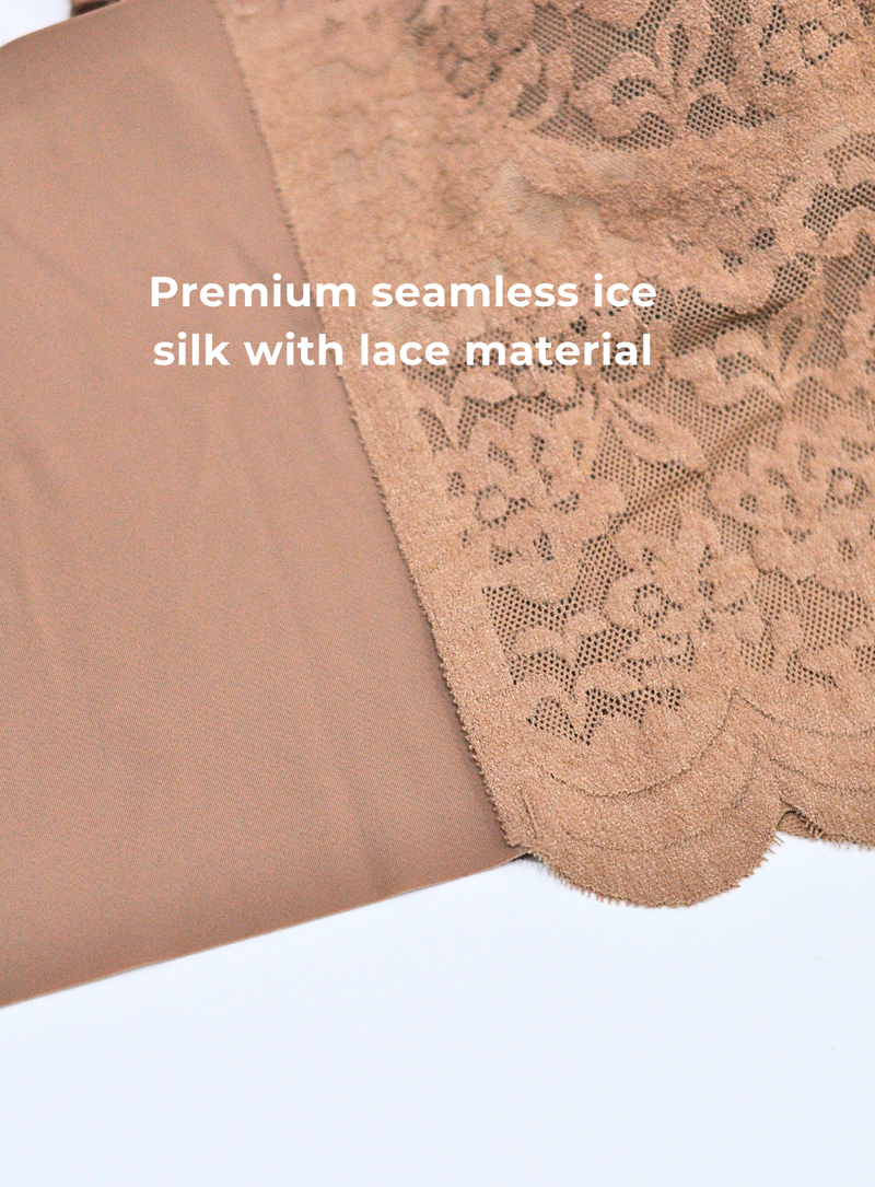 Premium Dawn Seamless Lace Bralette in White