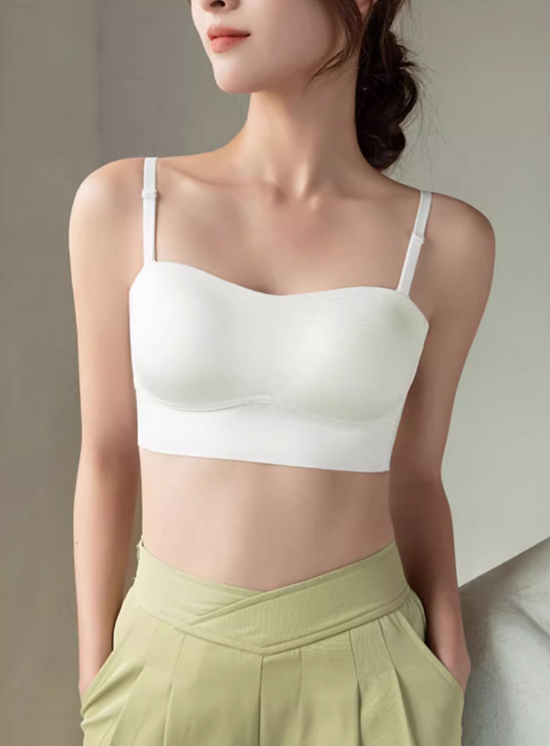 2 Pack Premium Della Seamless Bralette Top Corset in White n Nude