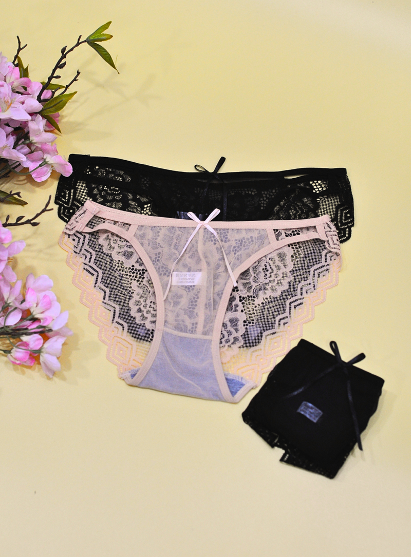 3 Pack Elora Sexy Brief Lace Panties Bundle A