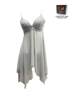 Premium Elvira Lingerie Corset Night Gown Nighties Teddy in Grey