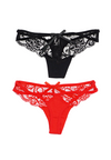 6 Pack Emily Sexy Lace G String Thong Panties Bundle D