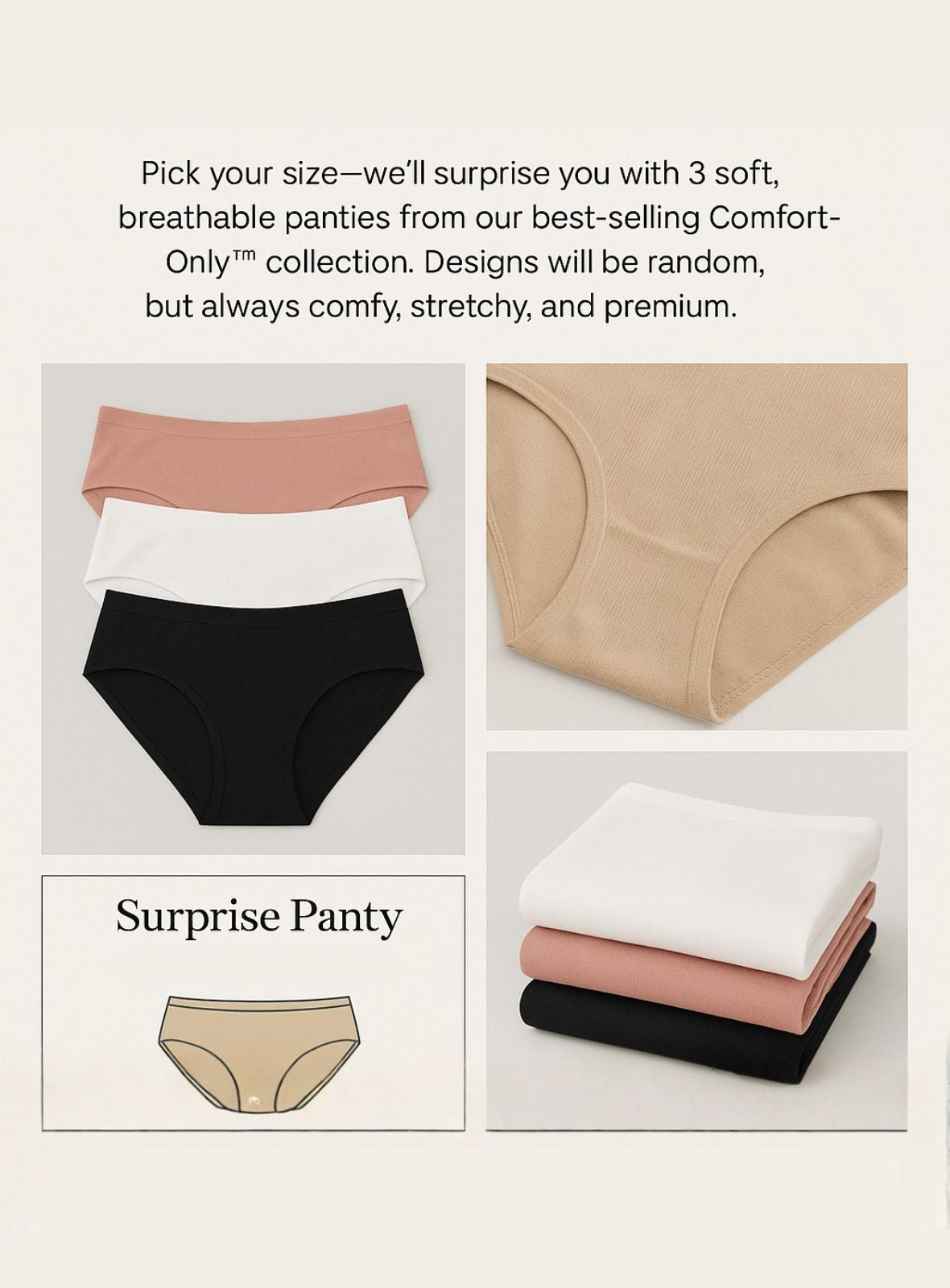3 Pieces Surprise Panty (Free Gift)