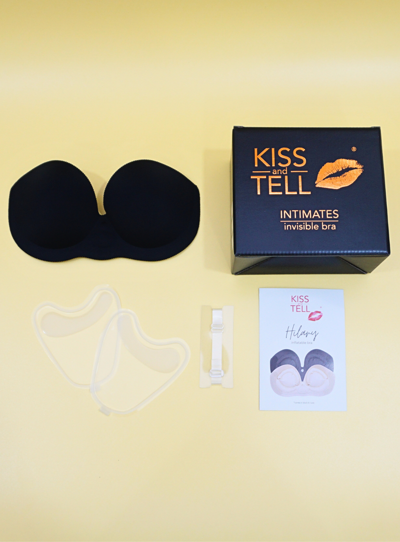 Hilary Inflatable Bra in Black & Nude