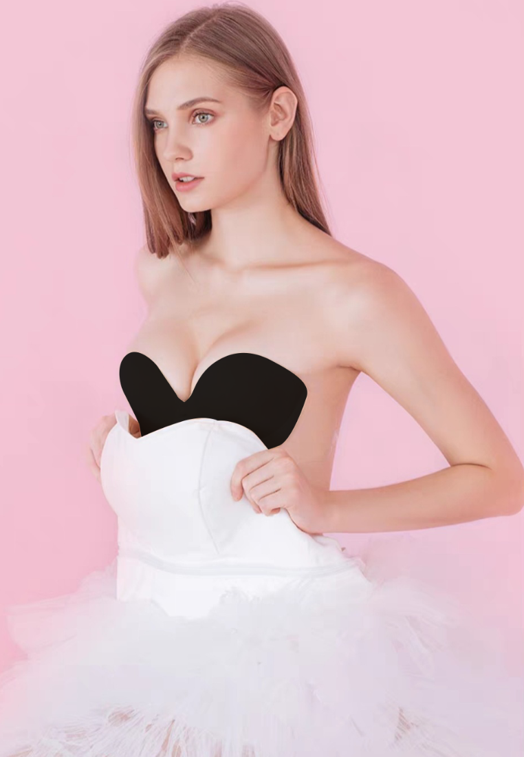 Hilary Inflatable Bra in Black & Nude