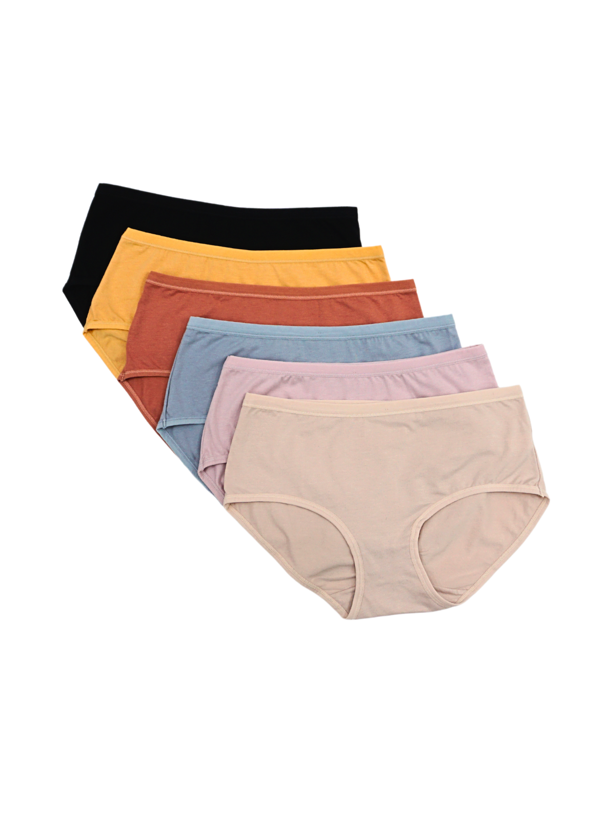 6 Pack Jasmine Brief Cotton Panties Bundle B