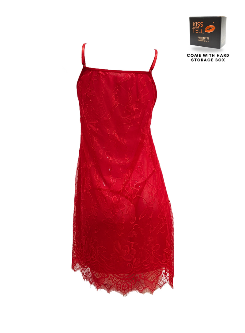 Premium Lainey Lingerie Corset Night Gown Nighties in Red
