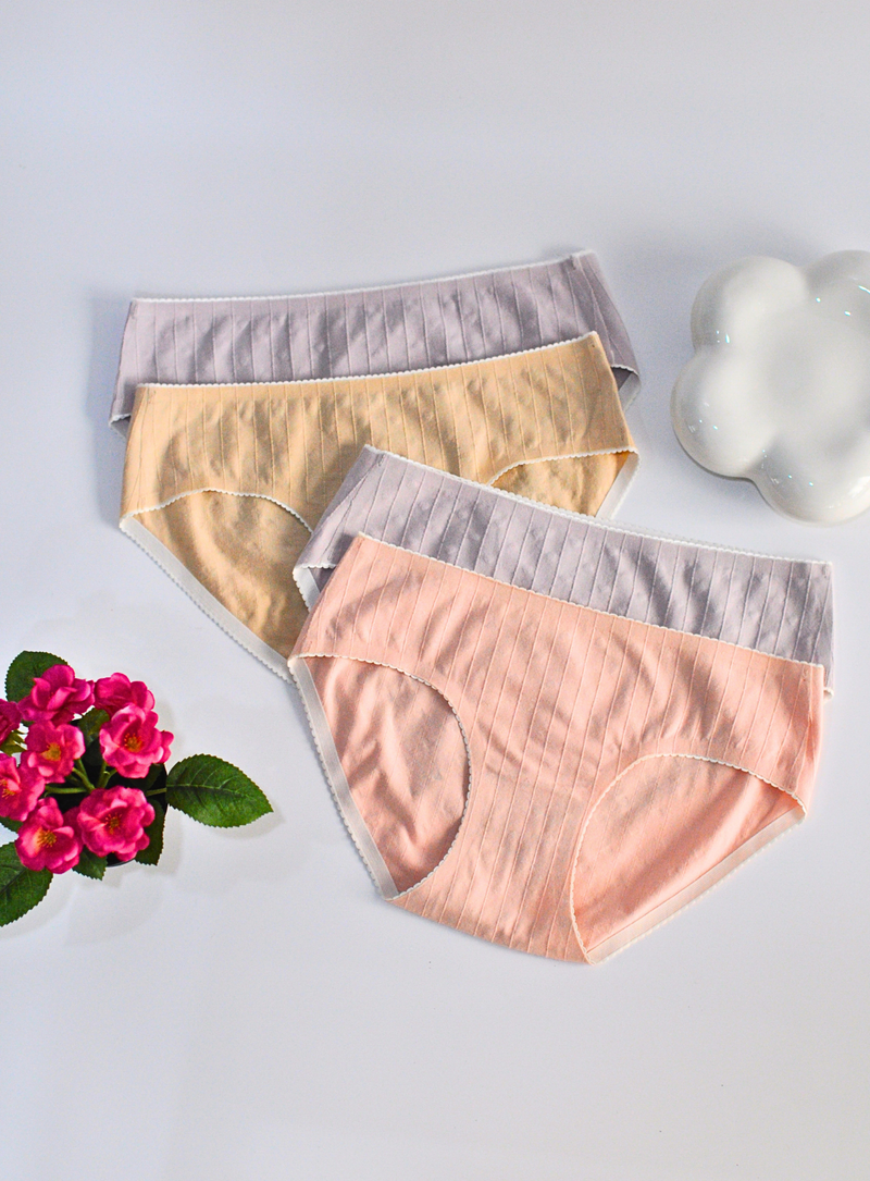 4 Pack Lucy Heart Shape Cotton Panties in Bundle A