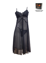 Premium Maddie Lingerie Corset Night Gown Nighties in Black