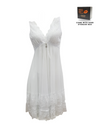 Premium Malia Lingerie Corset Night Gown Nighties in White