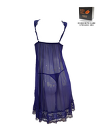 Premium Malia Lingerie Corset Night Gown Nighties in Blue