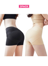 2 Pack Premium Power Tummy Tuck Butt Lifting Safety Shorts Panties in Nude and Black