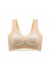 Premium Lena Lace Seamless Bralette Top in Nude