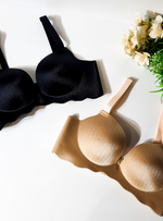 [Backorder] 2 Pack Premium Ruby Seamless Push Up Bra in Nude n Black