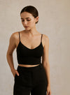 Reina Bralette Top in Black