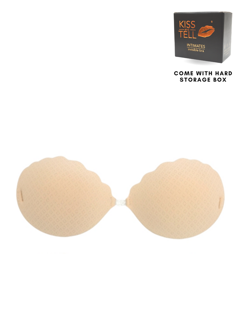 Scallop Thick Push Up Bra in Nude